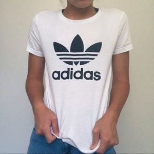 Black and White Adidas T-Shirt